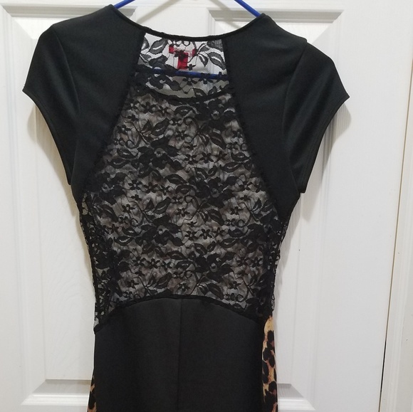SOLD: Bongo leopard dress with lace - Picture 3 of 8